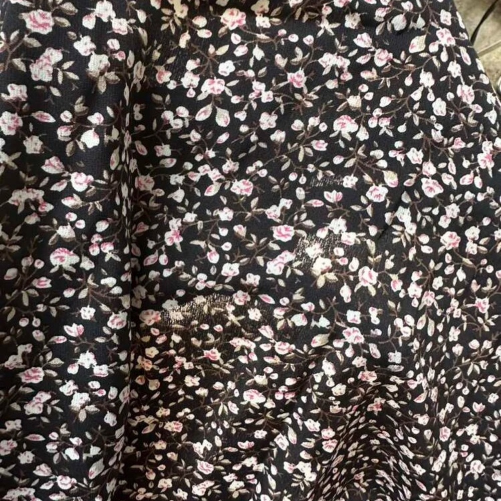 boho Floral Print Cut Out Waist Halter midi Dress - Picture 9 of 9